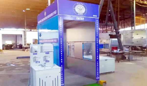 DRDO VRDE Ahmednagar Laboratory designed disinfection chamber